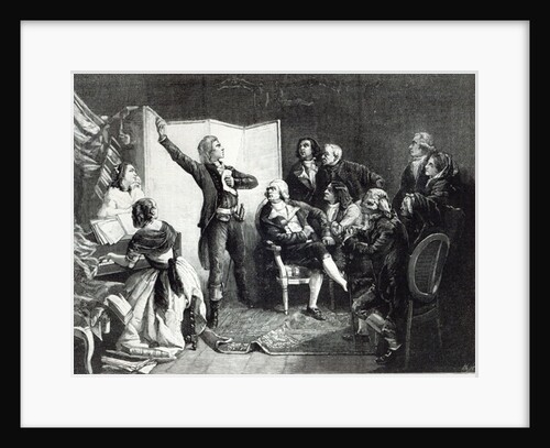Rouget de L'Isle, Composer of the Marseillaise, singing it for the first time to his friends by Isidore Pils