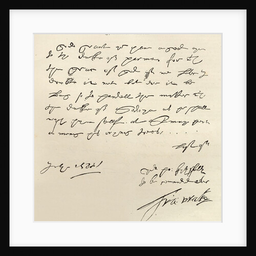 Letter from Sir Francis Drake to Sir Francis Walsingham signed 29th July 1588, published in 'Leisure Hour', 1888 by Francis Drake