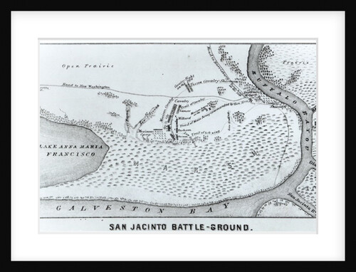 Ground Plan of the Battle of San Jacinto by American School