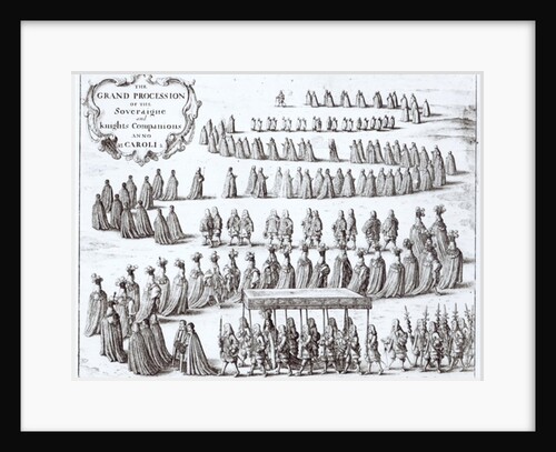 Grand Procession of the Sovereign and the Knights of the Garter at Windsor, 1672 by Wenceslaus Hollar