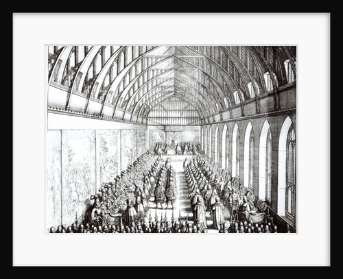 Garter Feast in St. George's Hall, Windsor, in the time of Charles II, 1672 by Wenceslaus Hollar