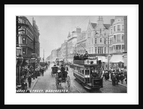 Market Street, Manchester, c.1910 by English Photographer