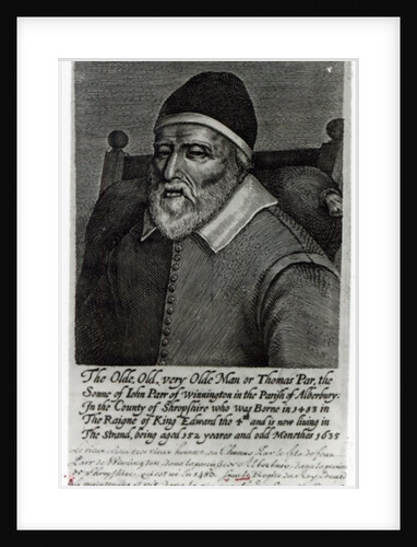 Old Tom Parr, 1635 by English School