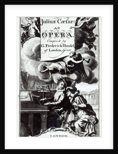 Cover of Sheet Music for Julius Caesar, an Opera by Handel by English School