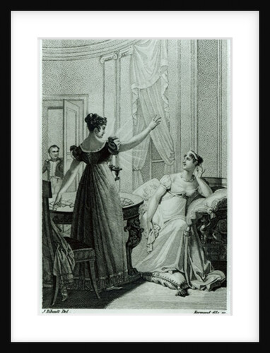 The Empress Josephine reveals the prophesy made to her by Marie Anne Adelaide Le Normand at the time of her divorce from Napoleon I in 1809, 1821 by Julie Ribault