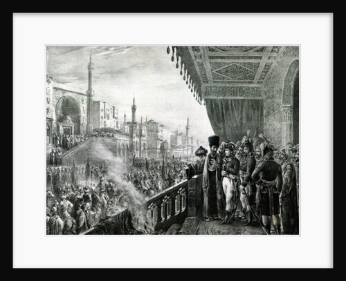Napoleon Bonaparte Celebrating the Birthday of the Prophet Mohammed in Cairo, during his Egyptian Campaign, 1799 by Alexandre (after) Colin