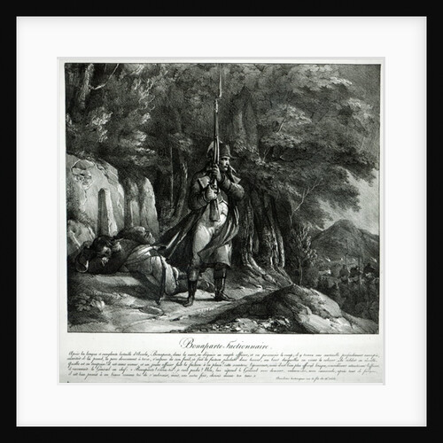 Napoleon on sentry duty after the Battle of Pont d'Arcole, 15th-17th November 1796 by French School