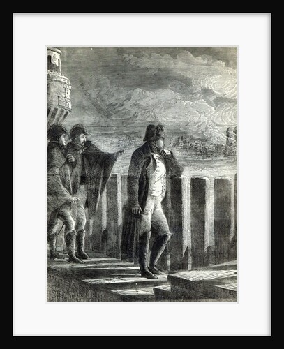 Napoleon watching the Fire of Moscow in 1812 by English School
