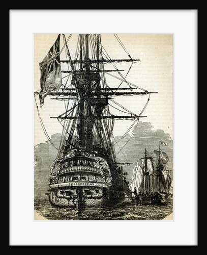 Napoleon surrendering to Captain Maitland in 1808 on board the Bellerophon by English School