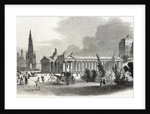 Edinburgh: Royal Institution and Scott Monument by English School