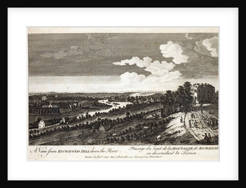 A View from Richmond Hill down the River, printed for Robert Sayer Map & Printseller, Fleet Street by School English
