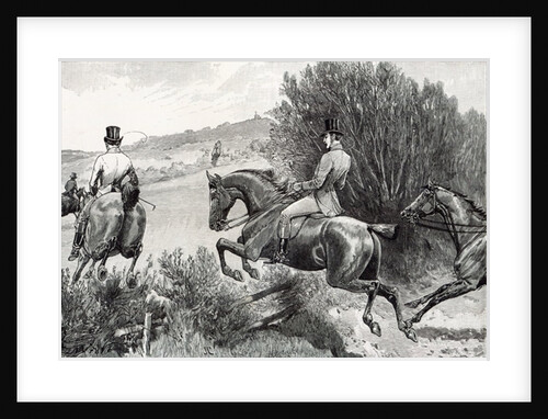 Prince Albert Hunting near Belvoir Castle by English School