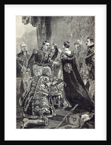 The Queen investing the Emperor of the French with the Order of the Garter by English School