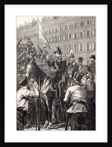 The King of Prussia addressing the Berliners in 1848 by English School