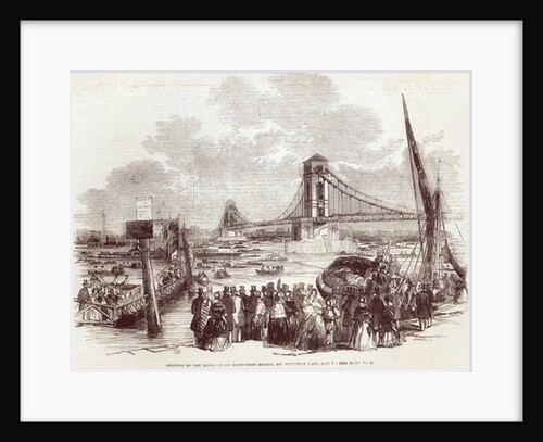 Opening of the Hungerford Suspension Bridge by English School