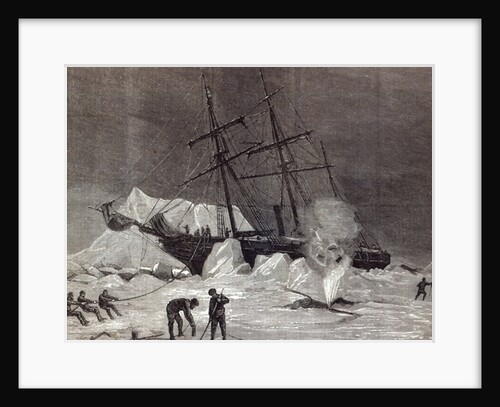 Pandora nipped in the ice, Melville Bay 24th July by English School