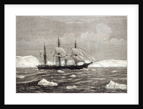 The North Pole Expedition: The Alert hoisting colours in honour of having attained the highest latitude of any ship on record by English School