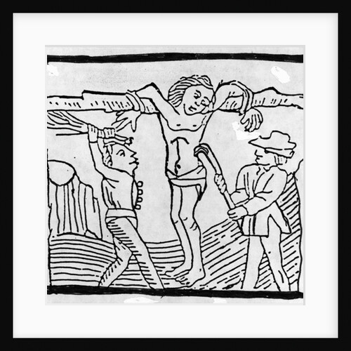 Whipping a Vagabond during the Tudor period by English School