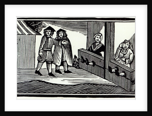 Man and Woman in the Stocks by English School