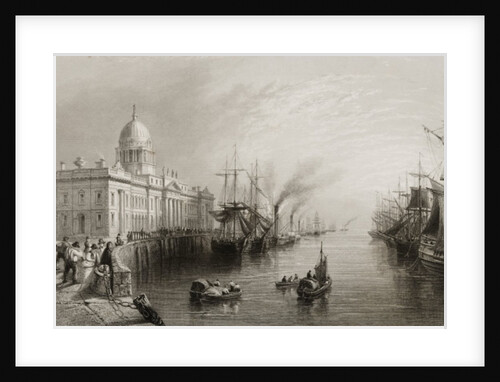 The Custom House, Dublin by William Henry (after) Bartlett