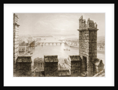 The River Shannon and Limerick from the Cathedral Tower, County Limerick by William Henry Bartlett