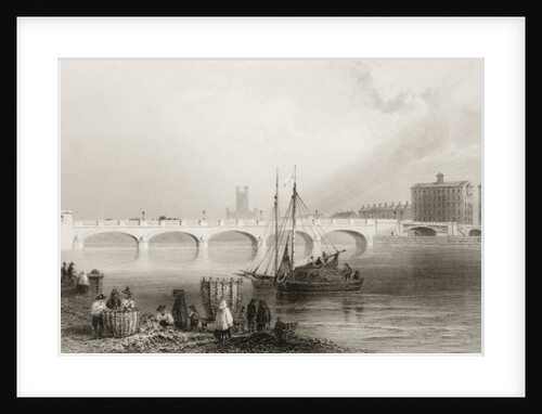Wellesley Bridge, Limerick, Ireland by William Henry (after) Bartlett