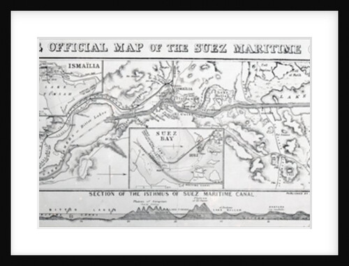 Wyld's Official Map of the Suez Maritime Canal, 1869 by James the Younger Wyld