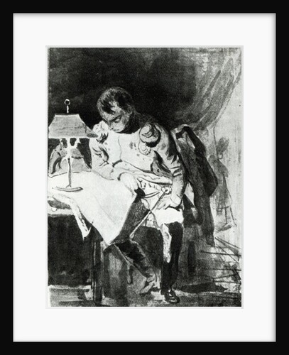 Napoleon studying his maps by lamplight, c.1800 by Jean Auguste Dominique Ingres
