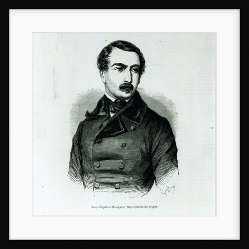 Portrait of Louis-Napoleon Bonaparte as a Representative of the People, 1848 litho) by Charles Michel Geoffroy