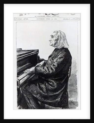 Franz Liszt, cover of 'The Graphic', April 10th 1886 by Charles Paul Renouard
