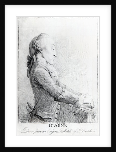 Thomas Augustine Arne by Francesco Bartolozzi