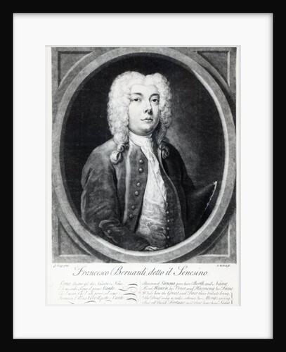 Francesco Bernardi Senesino by Joseph (after) Goupy