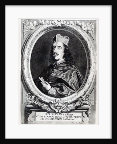 Cardinal Leopoldo de' Medici, engraved by Adriano Haluech by Il (1639-1709) (after) Baciccio