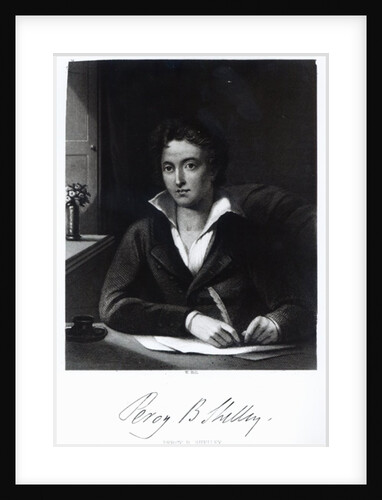 Percy Bysshe Shelley, engraved by William Holl by Amelia (after) Curran