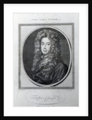 John, Lord Somers, engraved by John Golder, 1785 by Godfrey (after) Kneller