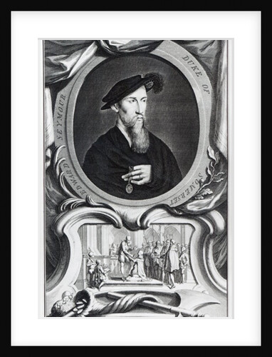 Edward Seymour, 1st Duke of Somerset engraved by Jacobus Houbraken, 1738 by Hans (after) Holbein the Younger