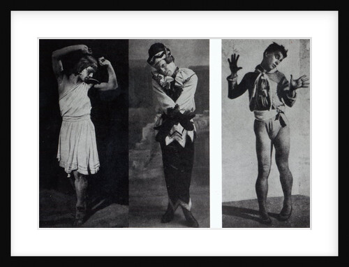 Vaslav Nijinsky in the role of Narcisse, Petrouchka and Till Eulenspiegl, c.1911-16 by French Photographer