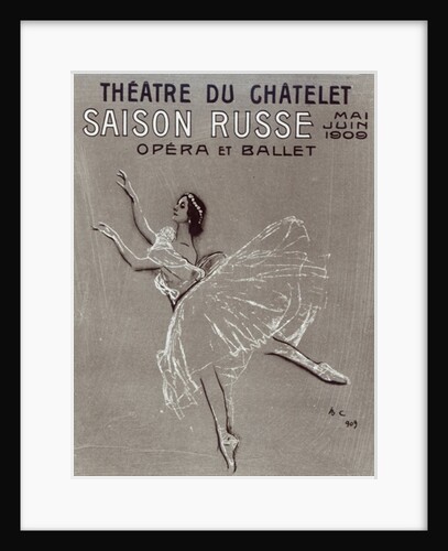 Poster for the 'Saison Russe' at the Theatre du Chatelet, 1909 by Valentin Aleksandrovich Serov