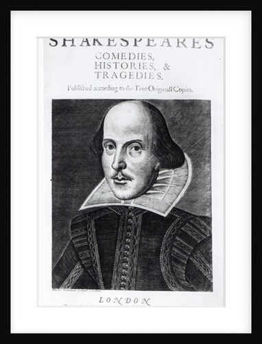 Titlepage of 'Mr. William Shakespeares Comedies, Histories and Tradgedies', engraved by Martin Droeshout, 1623 by Martin Droeshout