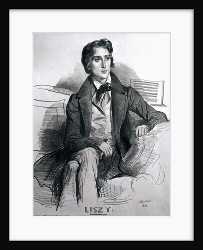 Portrait of Franz Liszt August 1832 by Achille Deveria
