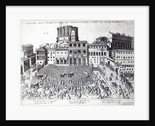 Benediction of The Pope in St.Peter's Square, c.1583 by Ambrogio Brambilla