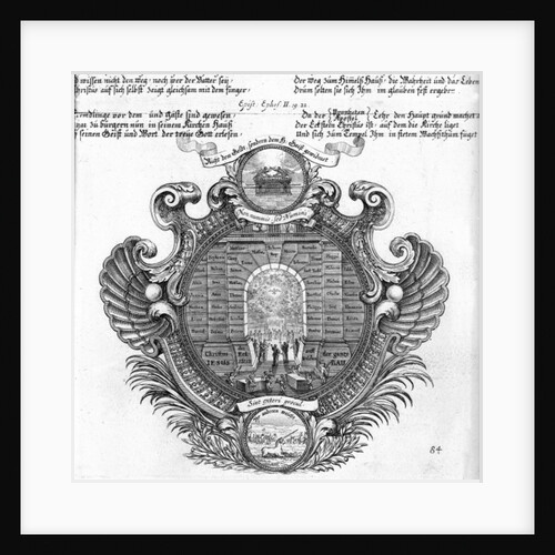 Pictorial representation of Saint Paul's Epistle to the Ephesians 2. 19-22 by German School