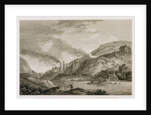 An Iron Work for Casting of Cannon and a Boreing Mill taken from the Madeley side of the River Severn, Shropshire by George Robertson