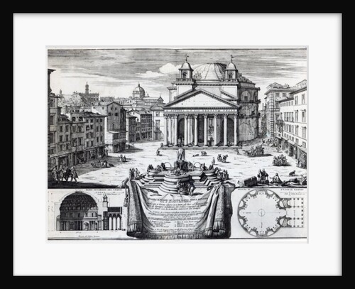Piazza della Rotonda with a view of the Pantheon by Domenico de' Rossi