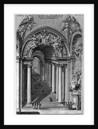View of the staircase in the Scala Regia, Vatican, Rome by Filippo Bonanni