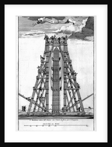 Erecting the Ancient Egyptian Obelisk in St. Peter's Square by Carlo (after) Fontana