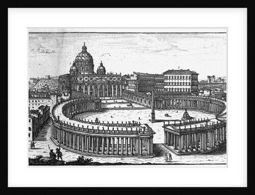 Bernini's original plan for St. Peter's Square, Rome by Giovanni Battista Falda