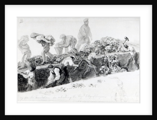 Digging a hole for the foundations of the Royal College of Surgeons, 1834 by George the Elder Scharf