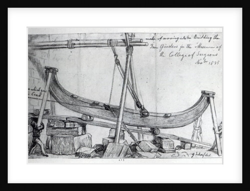 Moving the Iron Girders used to construct the Hunterian Museum at the Royal College of Surgeons, 1835 by George the Elder Scharf