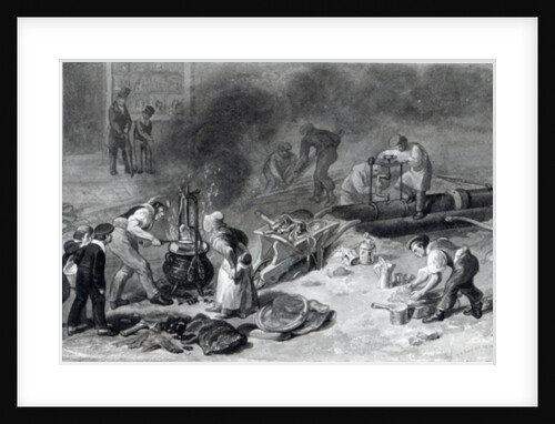 The Laying of the Water-Main in Tottenham Court Road, 1834 by George the Elder Scharf